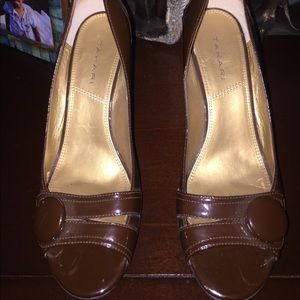 Tahari open toe heels